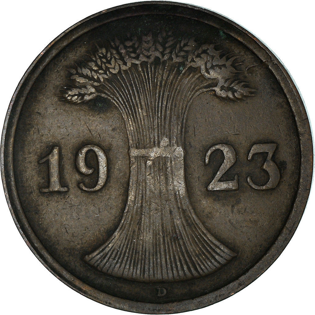 Moneta, NIEMCY, REP. WEIMARSKA, 2 Rentenpfennig, 1923, Munich, VF(30-35)