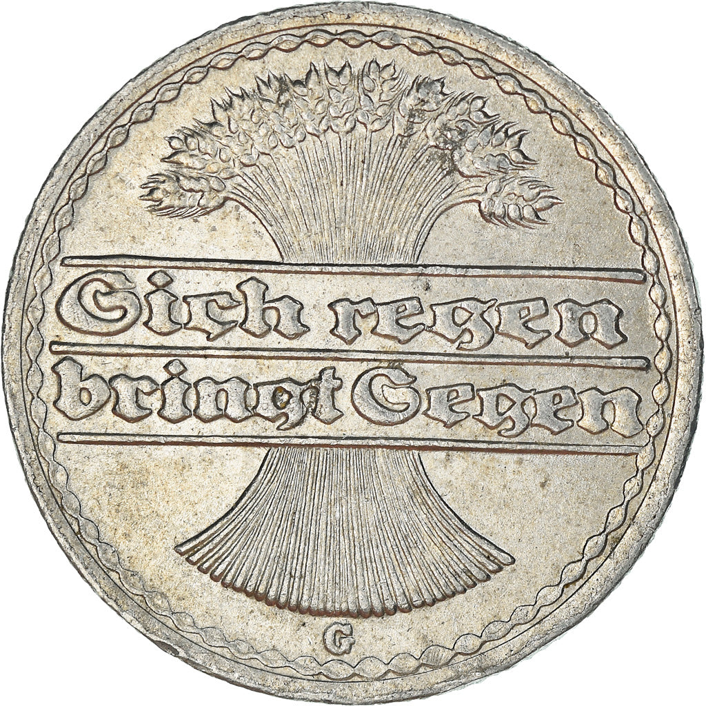 Monnaie, Allemagne, République de Weimar, 50 Pfennig, 1922, Karlsruhe, TTB+