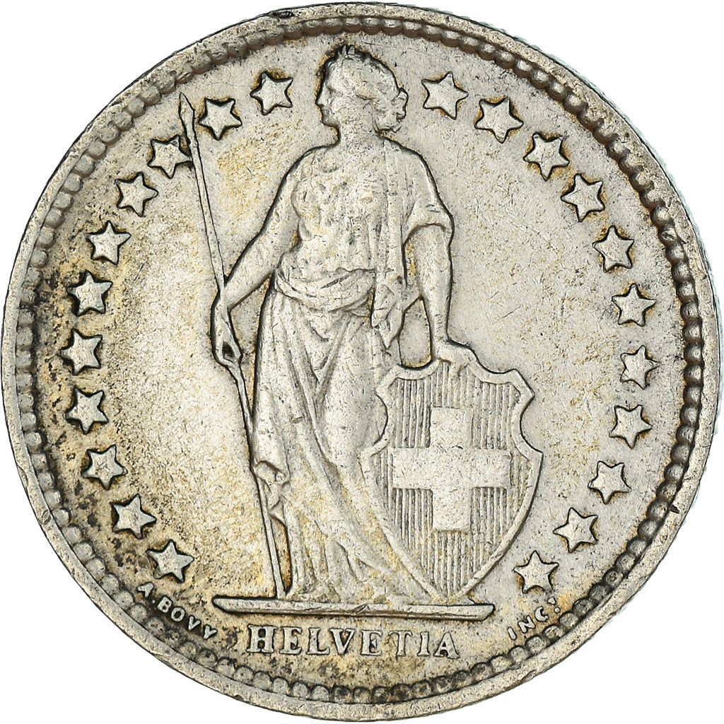 Coin, Switzerland, 1/2 Franc, 1963, Bern, AU(50-53), Silver, KM:23