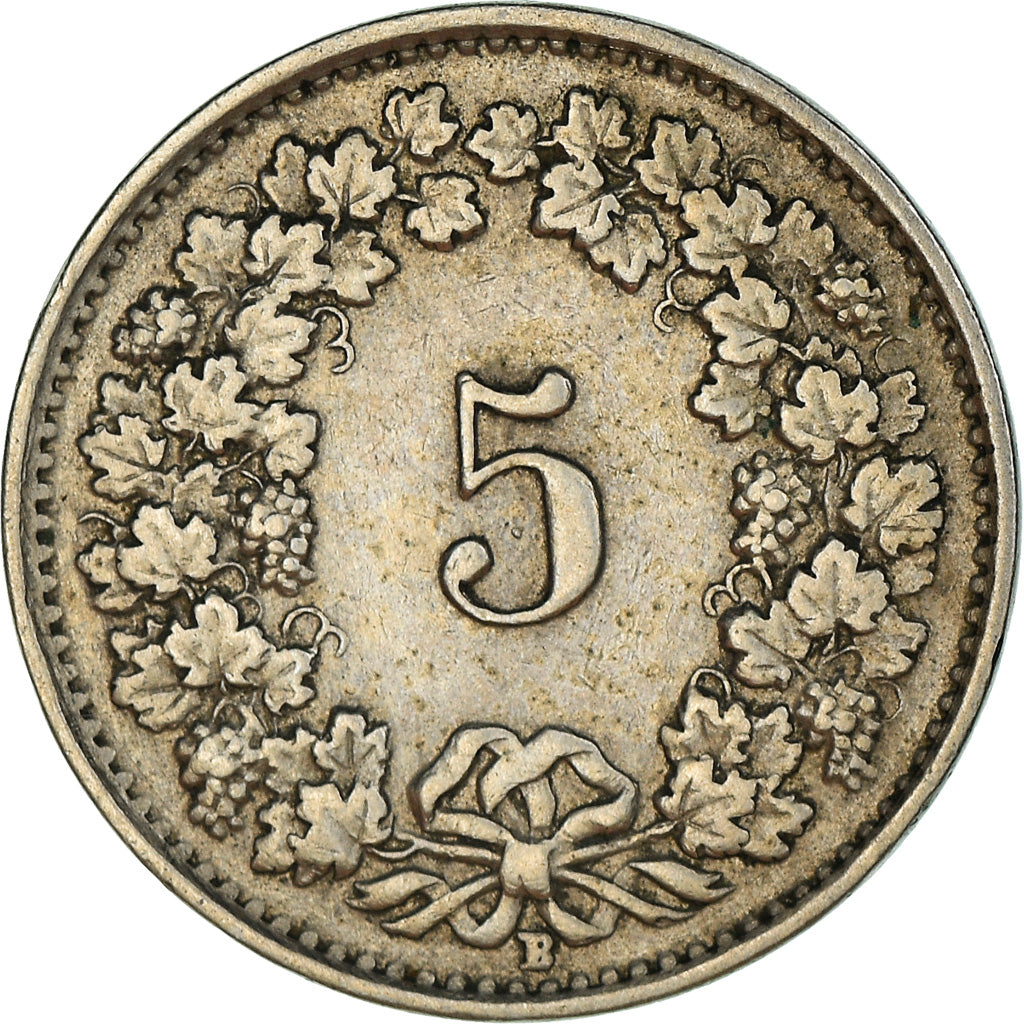 Coin, Switzerland, 5 Rappen, 1948, Bern, AU(50-53), Copper-nickel, KM:26