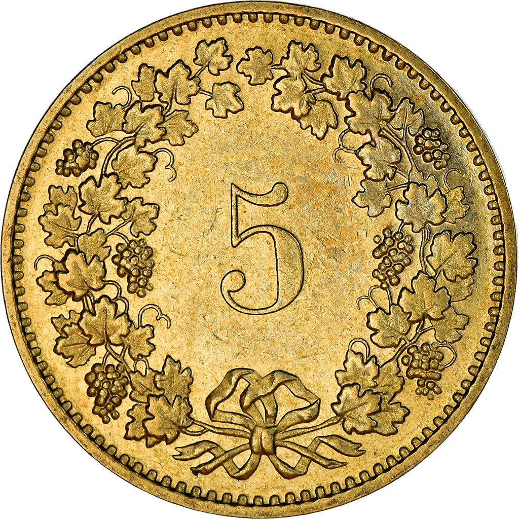 Coin, Switzerland, 5 Rappen, 1984, Bern, AU(50-53), Aluminum-Bronze, KM:26c