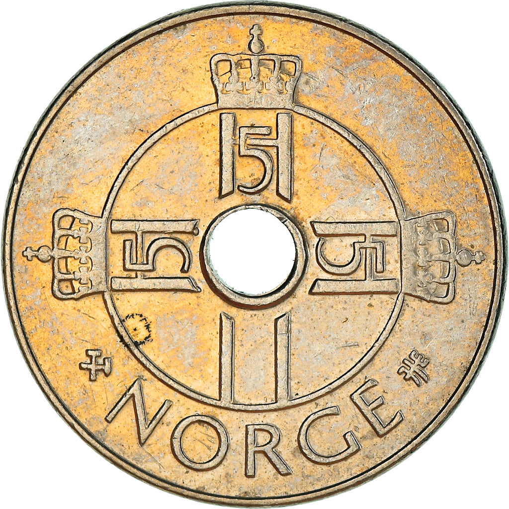 Coin, Norway, Harald V, Krone, 1999, AU(50-53), Copper-nickel, KM:462