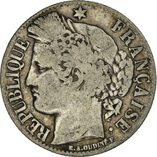 Monnaie, France, Cérès, Franc, 1871, Paris, TB, Argent, Gadoury:465, KM:822.1