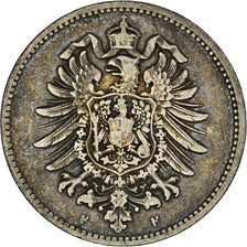 Moeda, ALEMANHA - IMPÉRIO, Wilhelm I, Mark, 1876, Stuttgart, VF(30-35), Prata