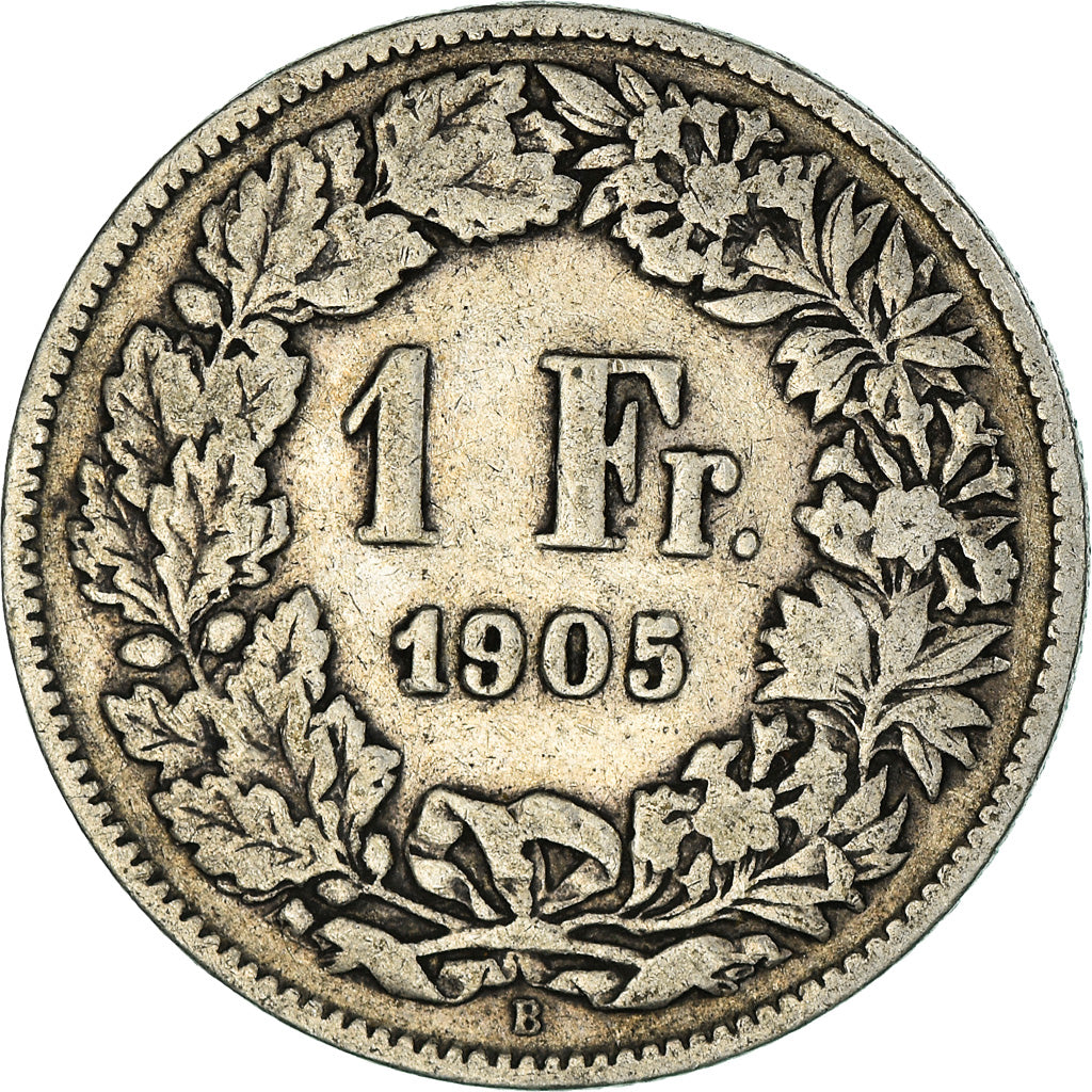 Coin, Switzerland, Franc, 1905, Bern, F(12-15), Silver, KM:24