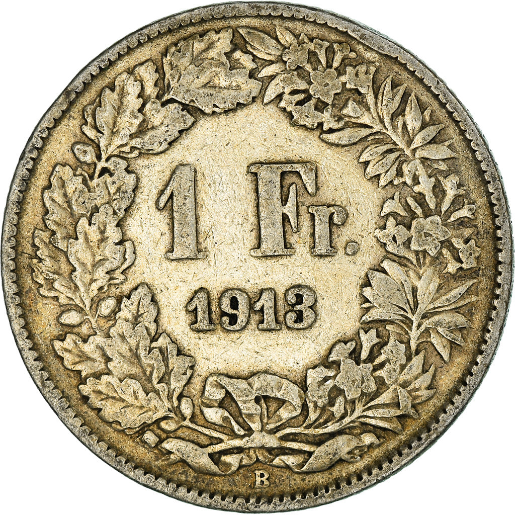 Coin, Switzerland, Franc, 1913, VF(20-25), Silver, KM:24
