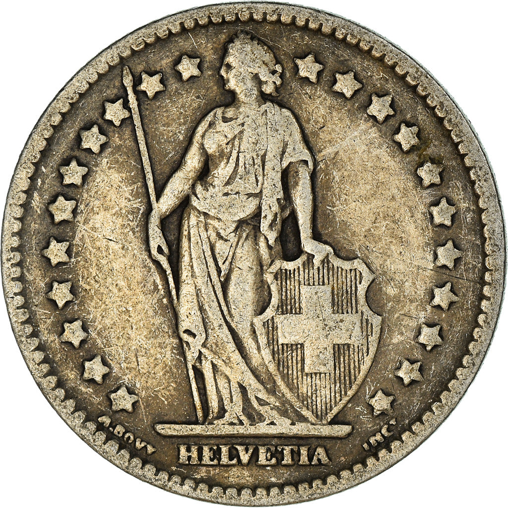 Coin, Switzerland, Franc, 1916, Bern, VF(30-35), Silver, KM:24