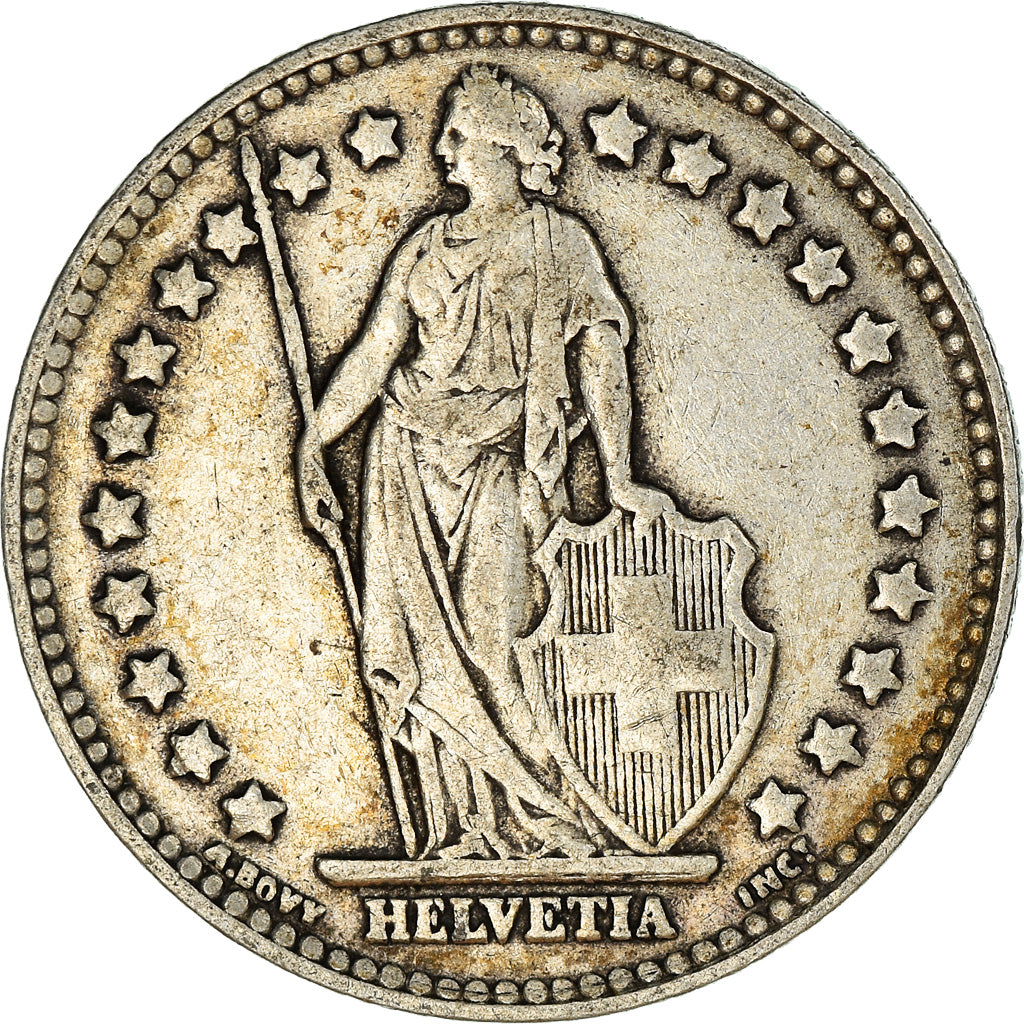 Coin, Switzerland, Franc, 1934, Bern, EF(40-45), Silver, KM:24