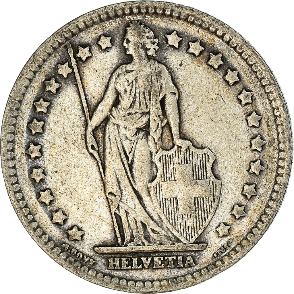Coin, Switzerland, Franc, 1944, Bern, VF(20-25), Silver, KM:24