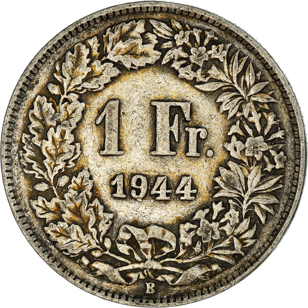 Coin, Switzerland, Franc, 1944, Bern, VF(20-25), Silver, KM:24