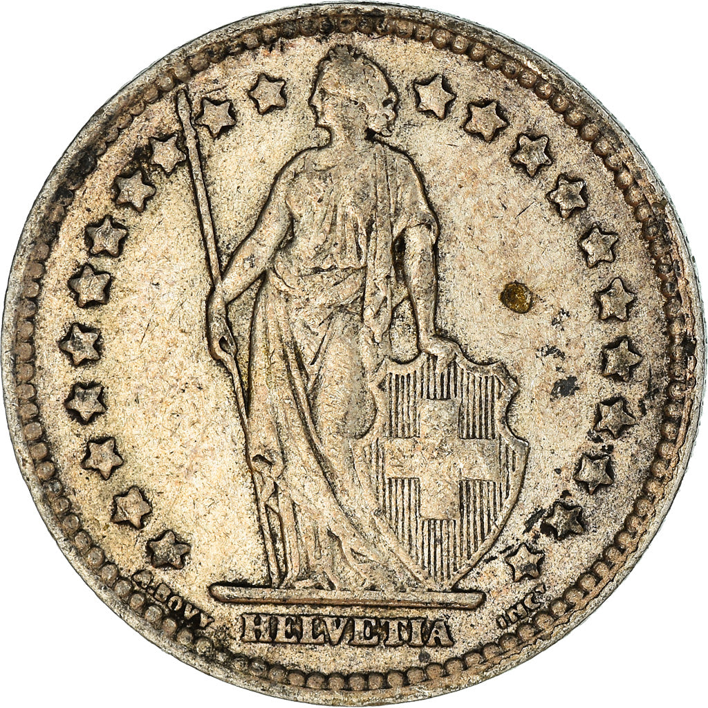 Coin, Switzerland, Franc, 1944, Bern, VF(30-35), Silver, KM:24