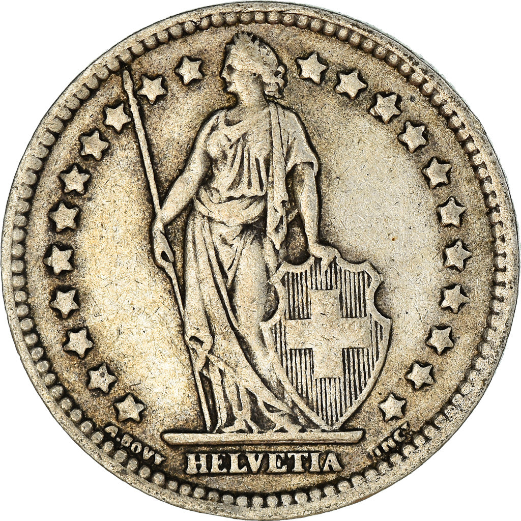 Moeda, Suíça, Franc, 1944, Bern, EF(40-45), Prata, KM:24