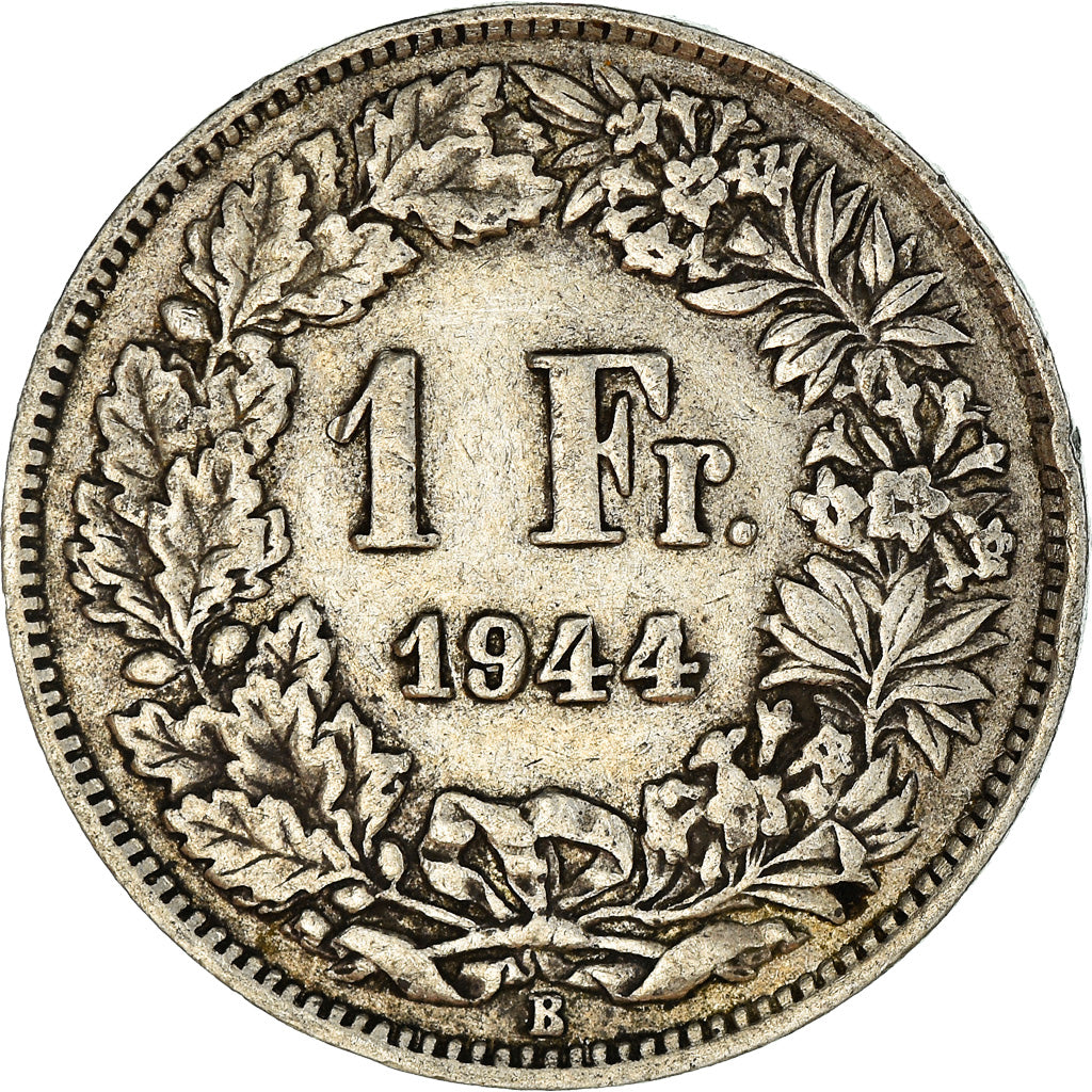 Moeda, Suíça, Franc, 1944, Bern, EF(40-45), Prata, KM:24