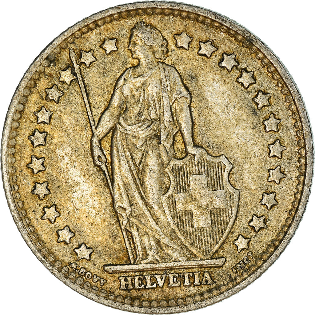 Moeda, Suíça, Franc, 1959, Bern, EF(40-45), Prata, KM:24