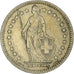 Coin, Switzerland, 2 Francs, 1957, Bern, AU(50-53), Silver, KM:21