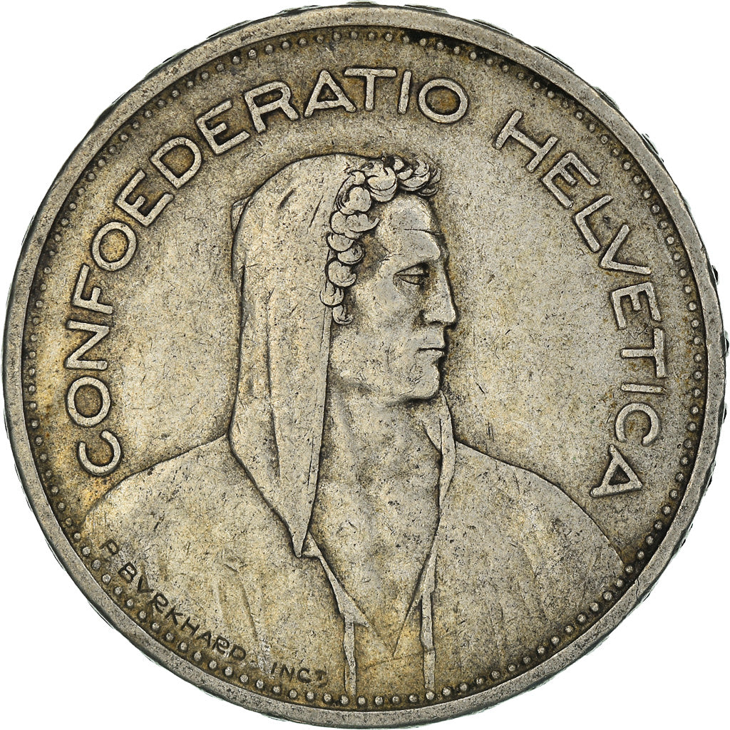 Münze, Schweiz, 5 Francs, 1933, Bern, SS, Silber, KM:40