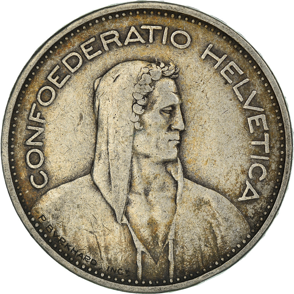 Moneta, Svizzera, 5 Francs, 1935, Bern, BB, Argento, KM:40