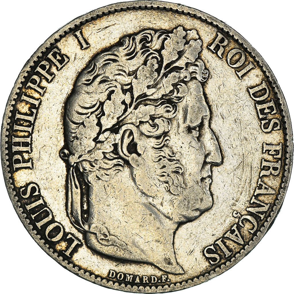 Munten, Frankrijk, Louis-Philippe, 5 Francs, 1845, Lille, FR+, Zilver, KM:749.13