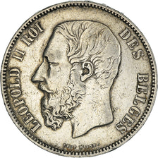 Coin, Belgium, Leopold II, 5 Francs, 5 Frank, 1873, EF(40-45), Silver, KM:24