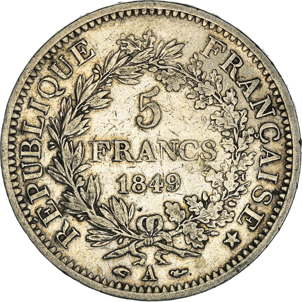 Monnaie, France, Hercule, 5 Francs, 1849, Paris, TB+, Argent, Gadoury:683