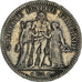 Moneta, Francia, Hercule, 5 Francs, 1849, Paris, MB+, Argento, KM:756.1