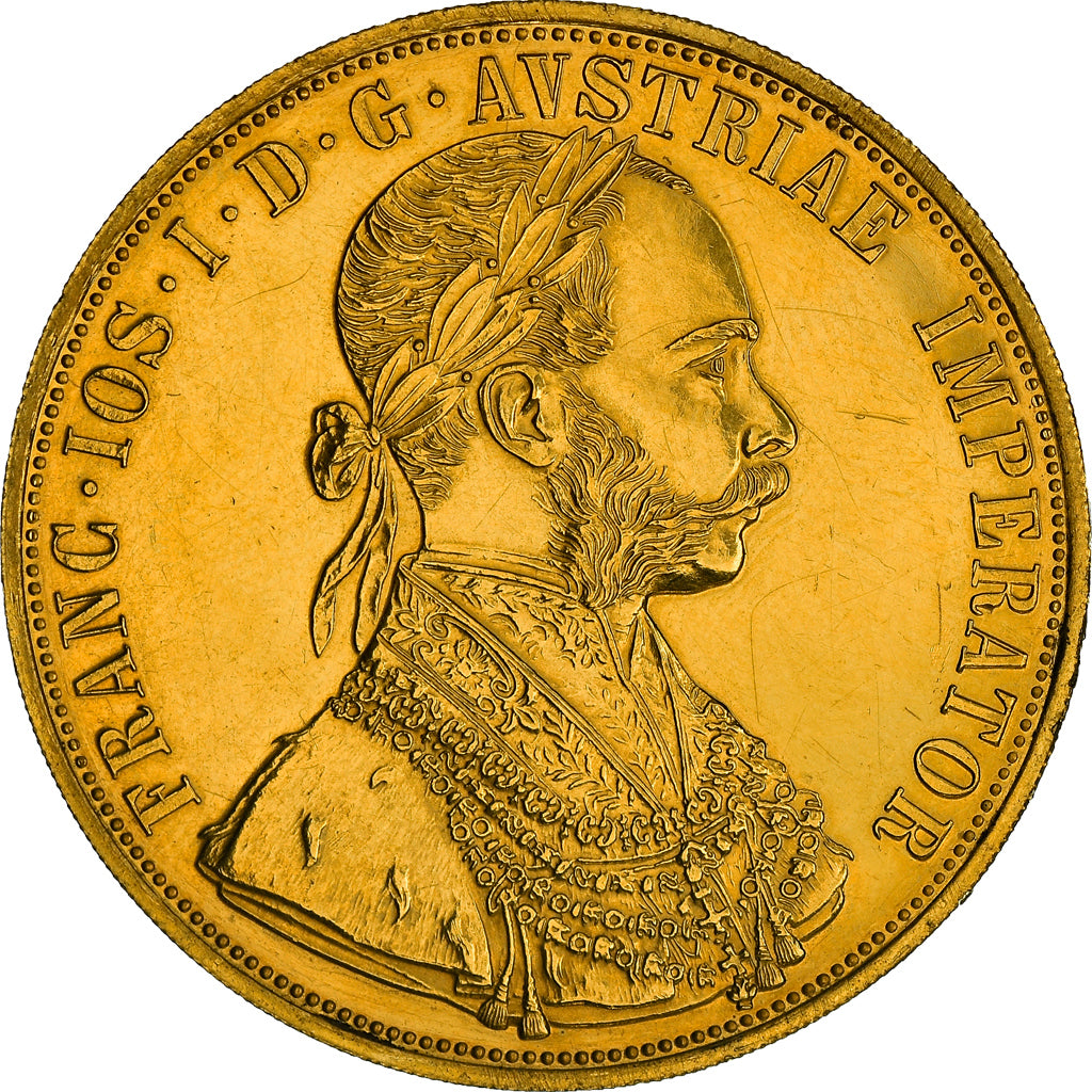 Moneta, Austria, Franz Joseph I, 4 Ducat, 1915, Vienne, Official restrike, BB+
