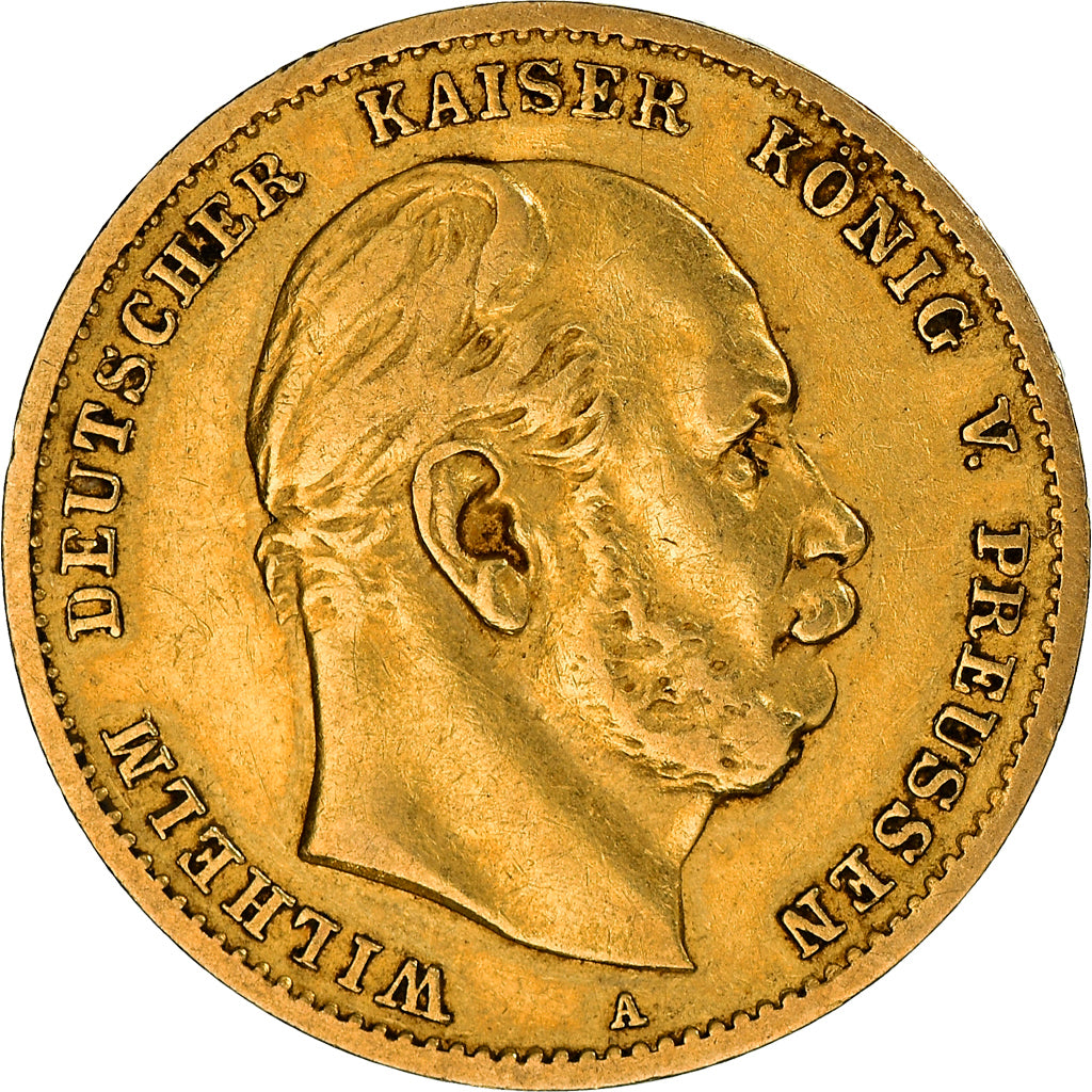 Munten, Duitse staten, PRUSSIA, Wilhelm I, 10 Mark, 1873, Berlin, ZF+, Goud