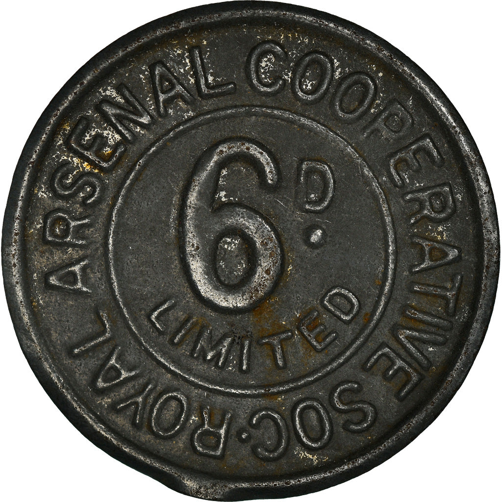 Moneda, Gran Bretaña, Royal Arsenal Cooperative Soc Limited, 6 Pence, MBC