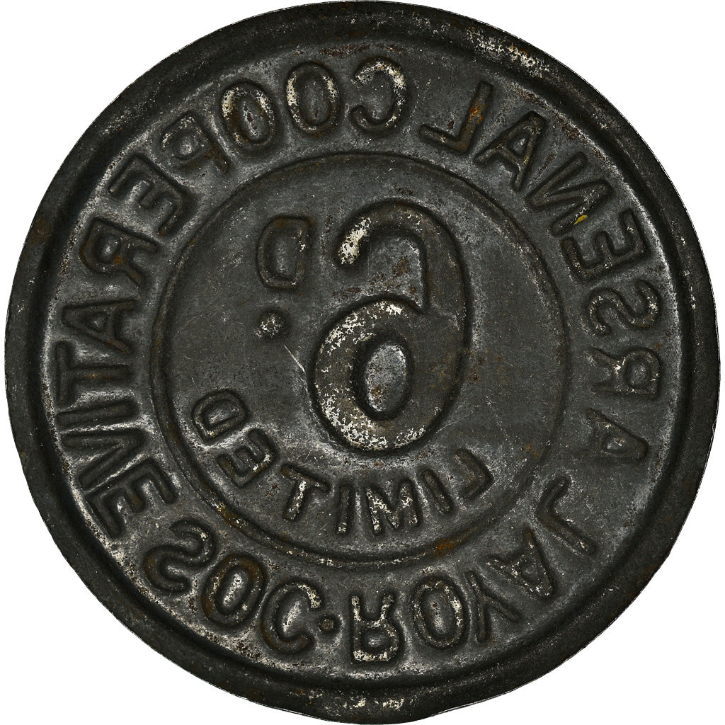 Moneda, Gran Bretaña, Royal Arsenal Cooperative Soc Limited, 6 Pence, MBC