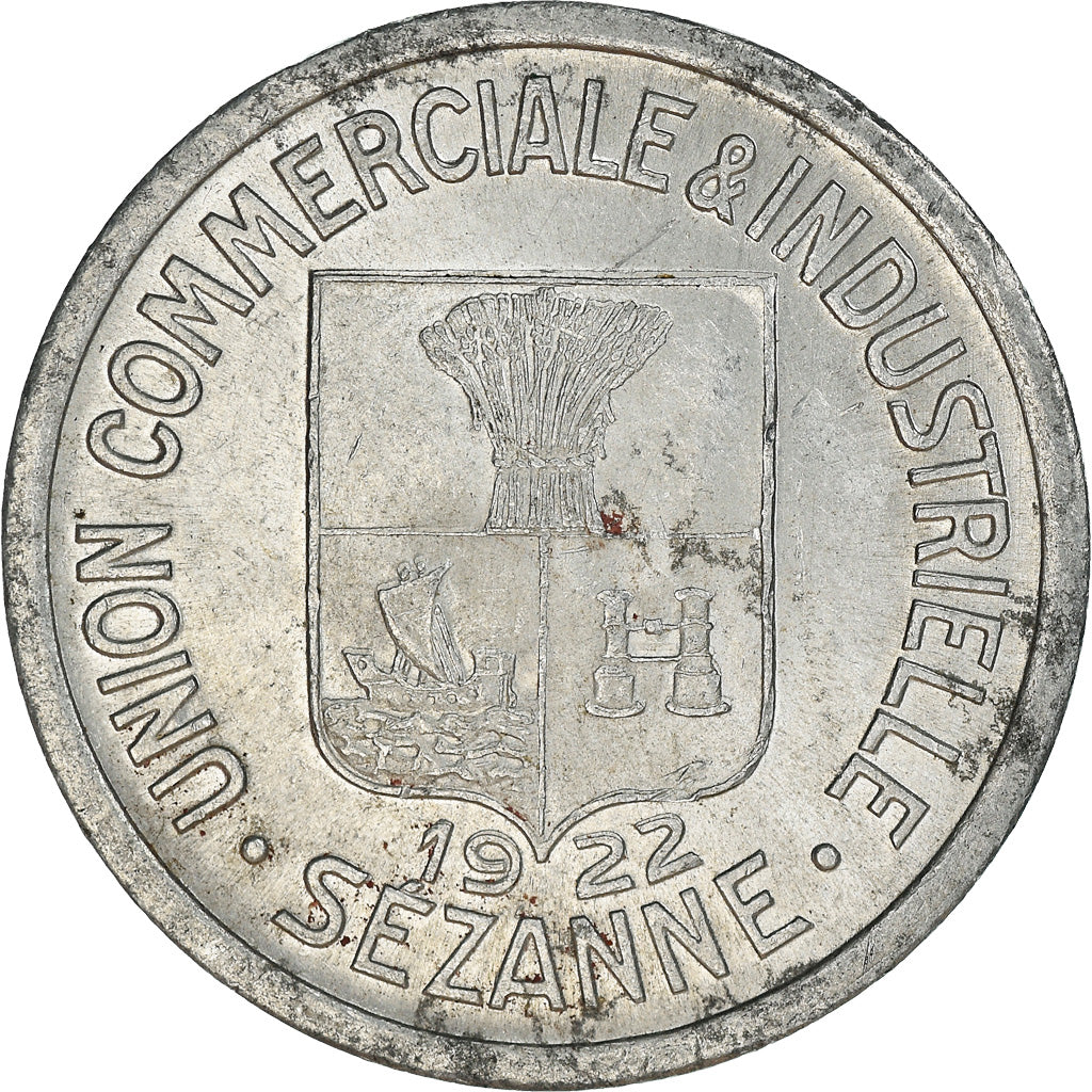Moneta, Francia, Union Commerciale et Industrielle, Sezanne, 25 Centimes, 1922