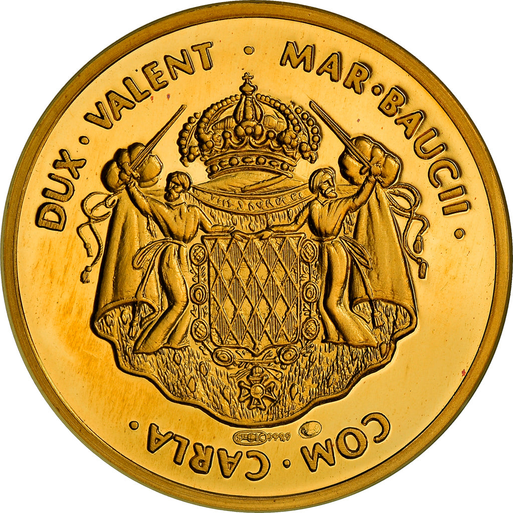Mónaco, medalla, Albert Ier, FDC, Oro