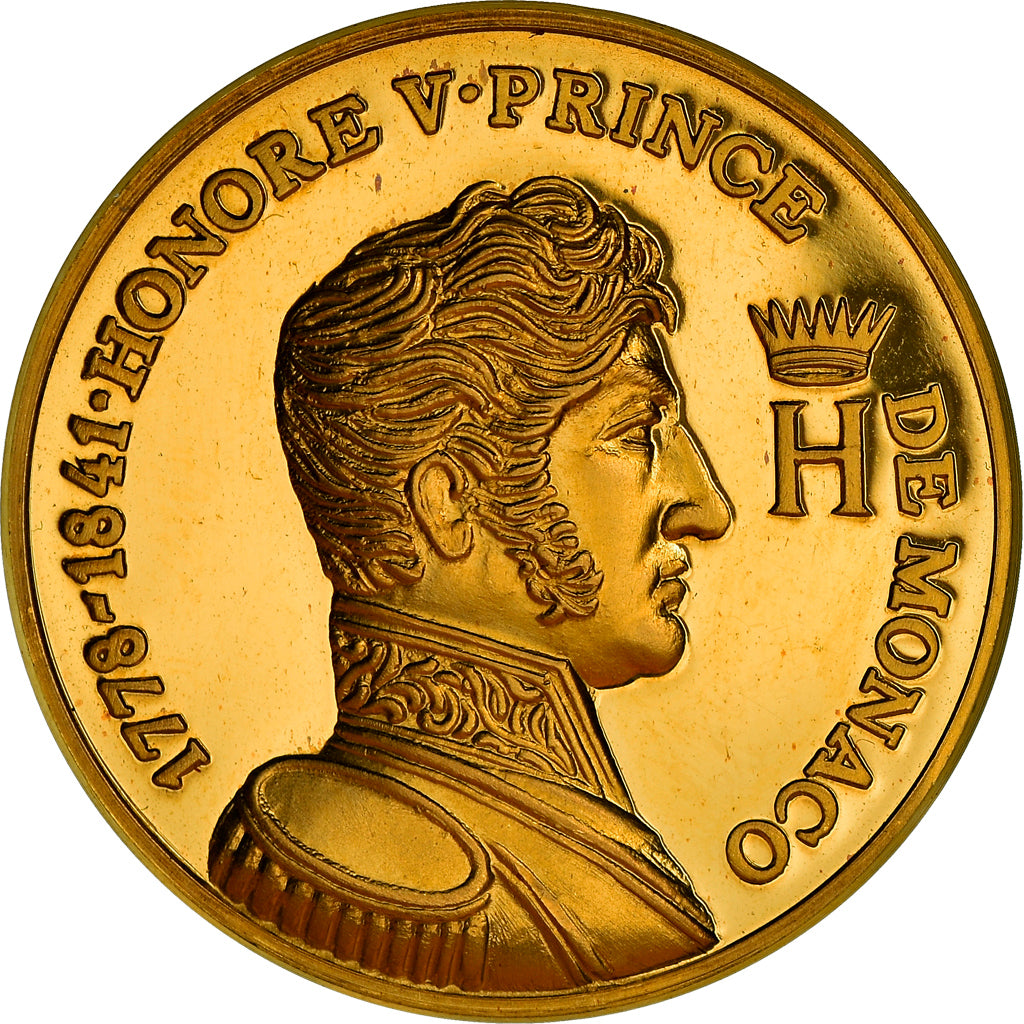 Monaco, Medaille, Honore V, STGL, Gold