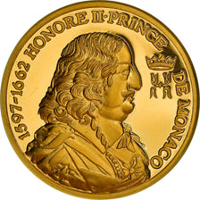 Monaco, Medal, Honoré II, MS(65-70), Gold