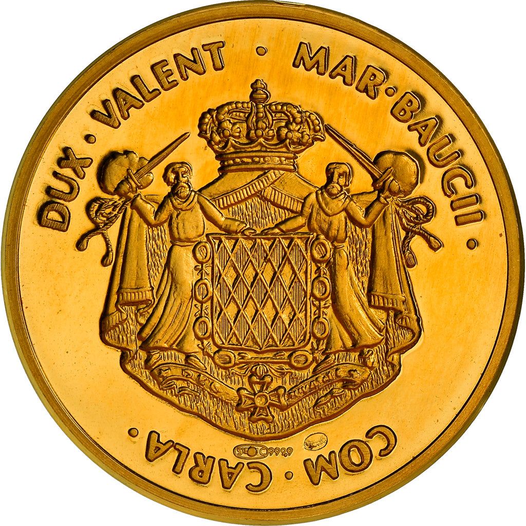 Monaco, medaglia, Louis II, FDC, Oro