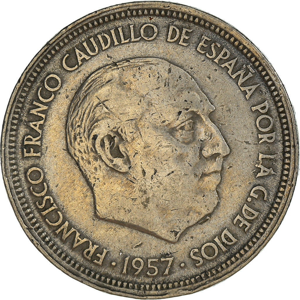Monnaie, Espagne, Caudillo and regent, 50 Pesetas, 1959, TB+, Cupro-nickel