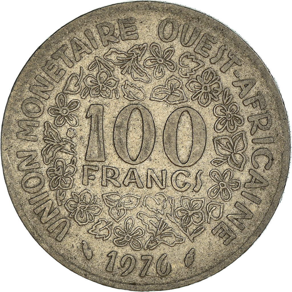 Coin, West African States, 100 Francs, 1976, VF(30-35), Nickel, KM:4