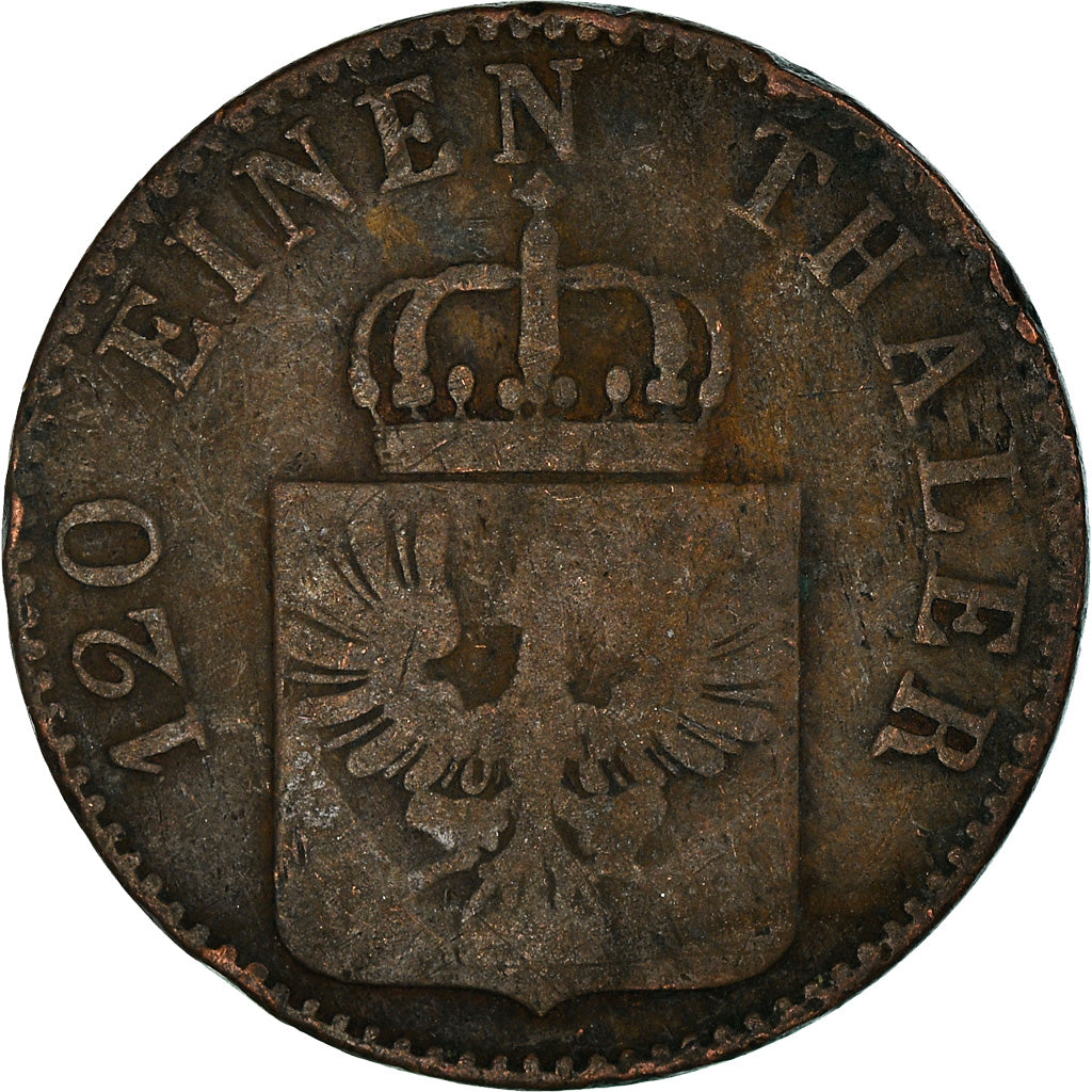 Coin, German States, PRUSSIA, Friedrich Wilhelm IV, 3 Pfennig, 1850, VF(20-25)