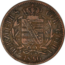 Moneda, Estados alemanes, SAXE-COBURG-GOTHA, Ernst II, 2 Pfennig, 1856, Dresden