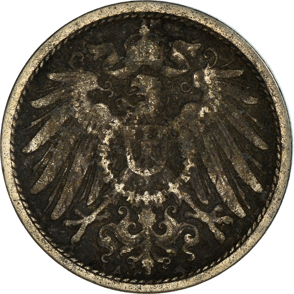 Coin, GERMANY - EMPIRE, Wilhelm II, 10 Pfennig, 1907, Berlin, VF(20-25)