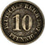 Moneda, ALEMANIA - IMPERIO, Wilhelm II, 10 Pfennig, 1907, Berlin, BC+, Cobre -