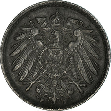 Coin, GERMANY - EMPIRE, 5 Pfennig, 1917, Stuttgart, EF(40-45), Iron, KM:19