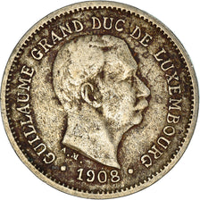 Moneta, Lussemburgo, William IV, 5 Centimes, 1908, MB+, Rame-nichel, KM:26