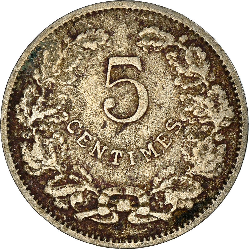 Moneta, Lussemburgo, William IV, 5 Centimes, 1908, MB+, Rame-nichel, KM:26