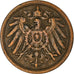 Moneda, ALEMANIA - IMPERIO, Wilhelm II, 2 Pfennig, 1912, Berlin, BC+, Cobre
