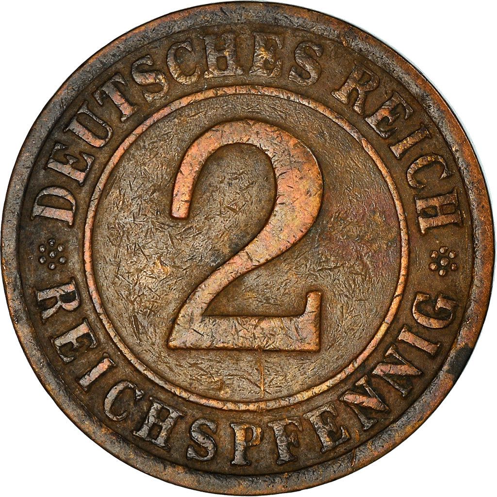 Moneta, GERMANIA, REPUBBLICA DI WEIMAR, 2 Reichspfennig, 1925, Muldenhütten