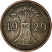 Monnaie, Allemagne, République de Weimar, Reichspfennig, 1929, Stuttgart, TB+