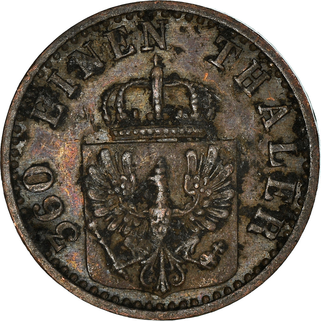 Monnaie, Etats allemands, PRUSSIA, Wilhelm I, Pfennig, 1870, Berlin, TB, Cuivre