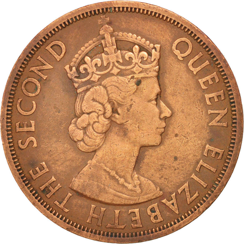 Monnaie, Etats des caraibes orientales, Elizabeth II, 2 Cents, 1965, TTB