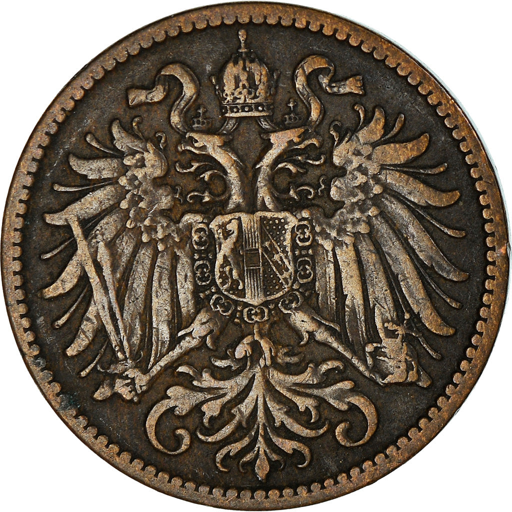 Coin, Austria, Franz Joseph I, 2 Heller, 1904, VF(30-35), Bronze, KM:2801