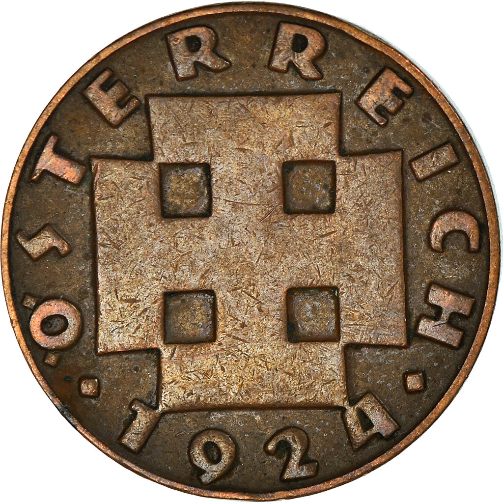 Coin, Austria, 200 Kronen, 1924, VF(30-35), Bronze, KM:2833